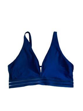 Blooming Jelly Blue Wireless V-Neck Bralette - Comfy & Chic Size XL